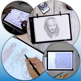 Световой планшет SoulArt "Профи", графический, A4, с подсветкой, 220x320 мм