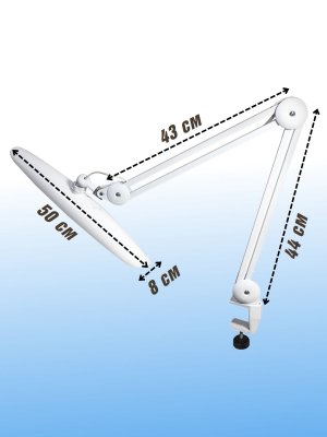 Лампа настольная светодиодная на струбцине, бестеневая 24 Вт SoulArt