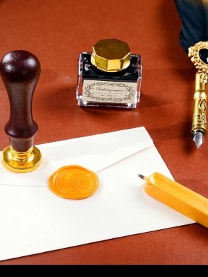 Перьевая ручка, набор для каллиграфии с чернилами и подставкой, зеленое перо SoulArt 228748