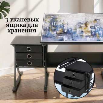 Стол для художников и дизайнеров с тумбочкой 90х60 см SoulArt
