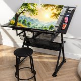 Стол рабочий стеклянный для художников SoulArt, 60х85 см, регулируемый 