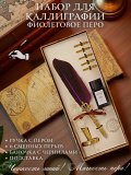 Перьевая ручка, набор для каллиграфии с чернилами и подставкой, фиолетовое перо SoulArt 228739