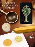 Перьевая ручка, набор для каллиграфии с чернилами и подставкой, зеленое перо SoulArt 228752
